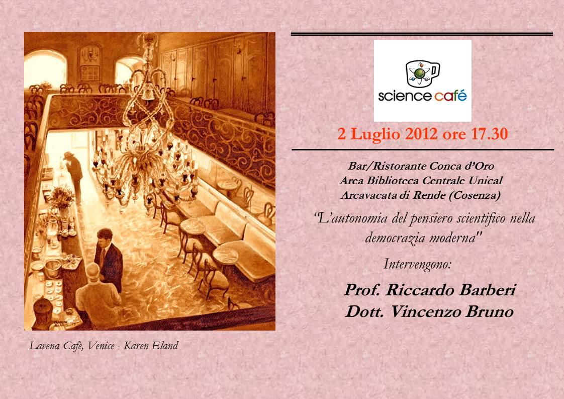Locandina 2° Science Cafè cosentino